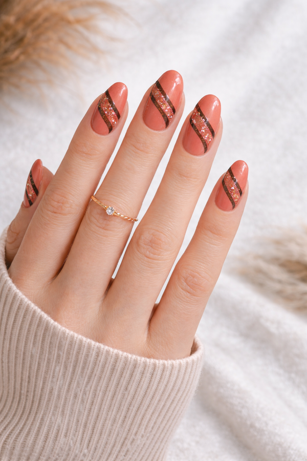 Sunset Glow Orange Press-On Nails – 24 Pc Set - The Nail Bar