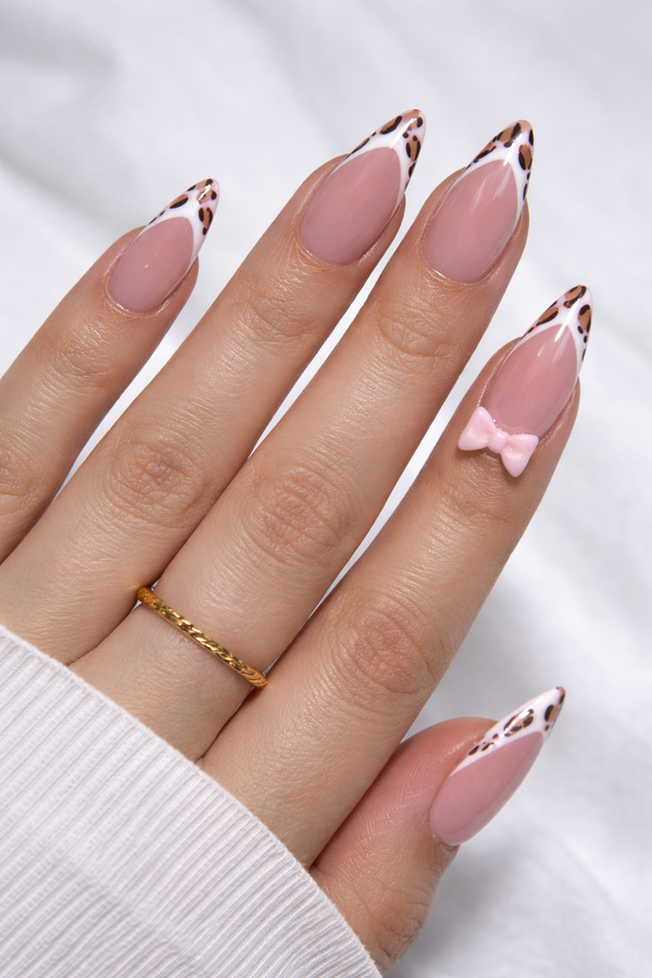 Blush Gold V French Press-On Nails – 24 Pcs Set - The Nail Bar